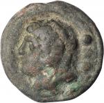 ROMAN REPUBLIC. Anonymous. AE Aes Grave Quadrans (78.16 gms), Rome Mint, ca. 225-217 B.C. NEARLY VER