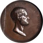 Undated (1872) Ulysses S. Grant Presidential Medal. Bronzed Copper. 45 mm. By William Barber. Julian