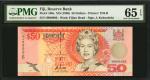 1996年斐济储备银行50元。FIJI. Reserve Bank of Fiji. 50 Dollars, ND (1996). P-100a. PMG Gem Uncirculated 65 EP