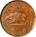 1834 Running Boar. HT-9, Low-8, DeWitt-CE 1834-9, W-10-210a. Rarity-1. Copper. Plain Edge. AU-50 (AN