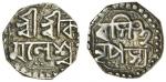 Assam, Kamale&#347;vara Simha (1795-1810), octagonal Eighth-Rupee, 1.40g, undated, &#346;r&#299; &#3