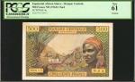 EQUATORIAL AFRICAN STATES. Banque Centrale. 500 Francs, ND (1963). P-4e. PCGS Currency New 61. Stain