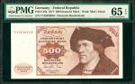 GERMANY, FEDERAL REPUBLIC. Deutsche Bundesbank. 500 Deutsche Mark, 1977. P-35b. PMG Gem Uncirculated