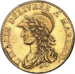 ITALIE - ITALYGaule subalpine (1800-1802). 20 francs Marengo An 9 (1801), Turin. PCGS AU58 (44978766