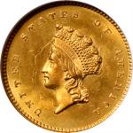 1854 Gold Dollar. Type II. MS-65 (NGC).