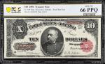 Fr. 369. 1891 $10 Treasury Note. PCGS Banknote Gem Uncirculated 66 PPQ.