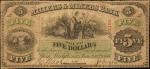 West Middlesex, Pennsylvania. Millers & Miners Bank. Jan. 10, 1866. $5. Very Good.
