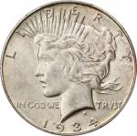 1934-S Peace Silver Dollar. AU-55 (PCGS).
