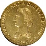 ECUADOR. 4 Escudos, 1836-QUITO FP. Quito Mint. NGC AU-58.