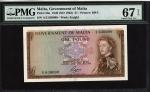 [Top Pop] Government of Malta, £1, ND (1963), serial number A/2 630099, (Pick 26a, TBB B125), in PMG