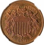 1872 Two-Cent Piece. Proof-66 RD (NGC).