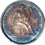 1890 Liberty Seated Dime. Fortin-101a. Rarity-4. Proof-66 (PCGS). CAC.