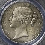 GREAT BRITAIN Victoria ヴィクトリア(1837~1901) Crown 1845 PCGS-XF Details “Tooled“ 首の後ろにスクラッチ VF~EF