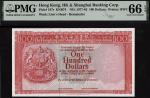 HongKong and Shanghai Banking Corporation, remainder 100 dollars, ND (1977-83), no serial numbers or