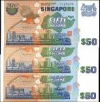 1976年新加坡货币发行局伍拾圆。About Uncirculated.