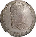 PERU. 8 Reales, 1819-LIMA JP. Lima Mint. Ferdinand VII. NGC AU-58.