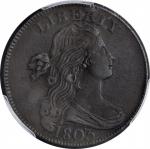1803 Draped Bust Cent. S-265. Rarity-4. Large Date, Large Fraction. EF Details--Environmental Damage