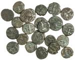 India, Kashmir Rajas (10th-12th century), AE Staters (24), derivative of Toramana type, various rule