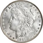 1887 Morgan Silver Dollar. MS-65+ (NGC).