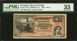PARAGUAY. Banco Nacional. 1 Peso, 1886. P-S145a. PMG Choice Very Fine 35.
