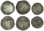 James I (1603-25), Shillings (2), second coinage 1604-19, 6.02g, m.m. rose, third bust right, value 