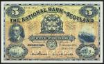 The National Bank of Scotland, £5, 1.12.1955, serial number E045-148, blue, red, and yellow, Marques