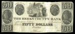 Pennsylvania. Reading. Berks County Bank. $50. 1830s-1840s. (PA-590 G34) Unissued remainder. Two che