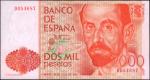 SPAIN. Banco De Espana. 2000 Pesetas, 1980. P-159. Uncirculated.