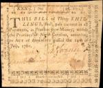 NC-110. North Carolina. July 14, 1760. 30 Shillings. Very Good-Fine.