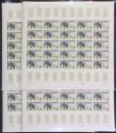 Laos; 1958 “Elephants” 0.10k. - 13k., complete set of 7 values in full sheet of 25 totally 4 full sh