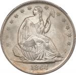 1864-S Liberty Seated Half Dollar. WB-1. Rarity-2. Type I Reverse, Large S. MS-66 (NGC).