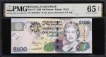 BAHAMAS. Central Bank of the Bahamas. 100 Dollars, 2009. P-76. PMG Gem Uncirculated 65 EPQ.