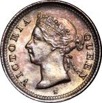 Hong Kong, 5 cents, 1900-H, NGC MS 63, NGC Cert. #3957229-011.