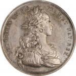 1721 (ca. 1880-1898) Guadeloupe Fortified Medal. Paris Mint Restrike. Betts-148. Silver. Edge Marked