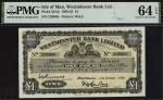 Westminster Bank Limited, Isle of Man, £1, 21 October 1960, serial number 239905, (IoMPM M314, Pick 