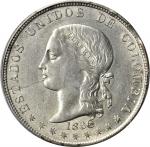 COLOMBIA. 1886/4-M 5 Decimos. Medellín mint. Restrepo 301.2a. AU-55 (PCGS).