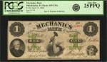 Philadelphia, Pennsylvania. Mechanics Bank of the City & County of Philadelphia. April 15, 1862. $1.