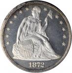 1872 Liberty Seated Silver Dollar. Proof-64 (NGC).