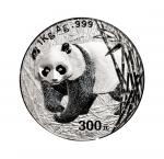 2002年中国人民银行发行熊猫银币