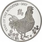 Great Britain. 2017. Silver. NGC PF69 ULTRA CAMEO. Proof. 500Pound. Year of the Rooster 1kg Silver P