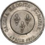 FRANCE - FRANCEGouvernement provisoire de 1814 (1er avril au 2 mai 1814). Module de 5 francs, Frédér