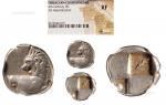 12050   古希腊回头狮子银币一枚，NGC评级XF级极美品