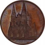 FRANCE. Rouen. Church of St. Owens (Ouen) Bronze Medal, 1859. Geerts (Ixelles) Mint. ALMOST UNCIRCUL