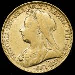 GREAT BRITAIN Victoria ヴィクトリア(1837~1901) Sovereign 1899 P 返品不可 要下見 Sold as is No returns VF