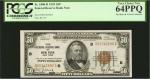 Fr. 1880-B. 1929 $50 Federal Reserve Bank Note. New York. PCGS Currency Very Choice New 64 PPQ.