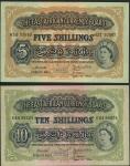 East African Currency Board, 5 shillings, Nairobi, 1 April 1954, prefix H33, orange brown, Elizabeth