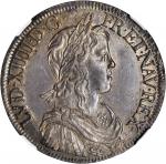 FRANCE. Ecu, 1652-A. Paris Mint. Louis XIV (1643-1715). NGC MS-61.