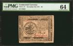 CC-15. Continental Currency. November 29, 1775. $5. PMG Choice Uncirculated 64.