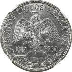 MEXICO: Estados Unidos, AR peso, 1913, KM-453, Caballito type, evenly spaced date, lustrous, NGC gra