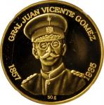 VENEZUELA. General Juan Vicente Gomez Gold Medal, ND (ca. 1991). NGC PROOF-67 Ultra Cameo.
